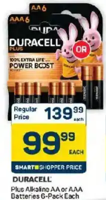 Pick n Pay Hypermarket Duracell Plus Alkaline AA or AAA Batteries offer