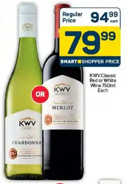 Pick n Pay Liquor KWV Classic Red or White Wine offer