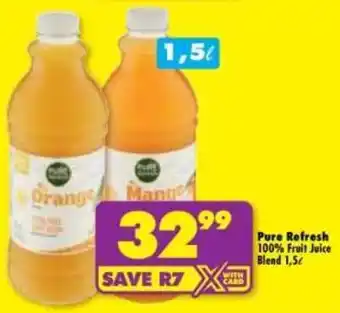 Shoprite Pure Refresh 100% Fruit Juice Blend offer