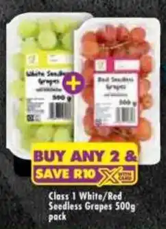 Shoprite Class 1 White/ Red Seedless Grapes offer