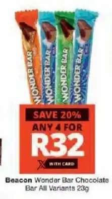 Checkers Beacon Wonder Bar Chocolate Bar All Variants offer