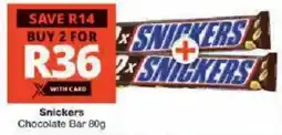 Checkers Snickers Chocolate Bar offer