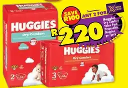 Shoprite Huggies Dry Comfort Value Pack Disposable Nappies per pack offer