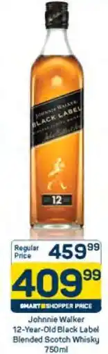 Pick n Pay Johnnie Walker 12-Year-Old Black Label Blended Scotch Whisky 750ml offer