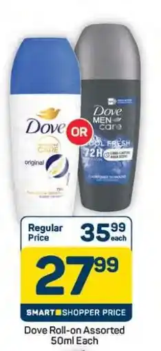Pick n Pay Hypermarket Dove Roll-on Assorted 50ml Each offer