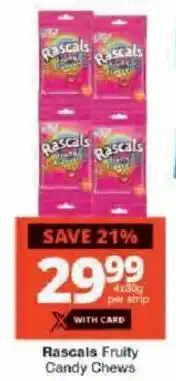 Checkers Rascals Fruity Candy Chews offer