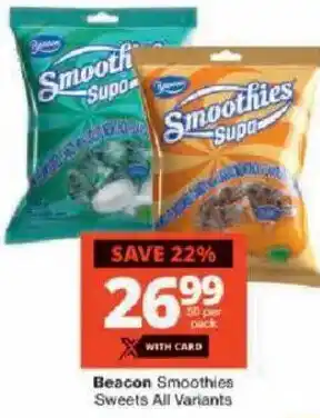 Checkers Beacon Smoothies Sweets All Variants offer