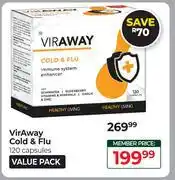 Dis-Chem VirAway Cold & Flu-120 Capsules offer