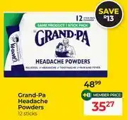 Dis-Chem Grand-Pa Headache Powders-12 Sticks offer