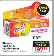 Dis-Chem Plussz Cold & Flu Multivitamin-For 2 x 10 Effervescent Tablets offer