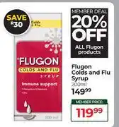 Dis-Chem Flugon Colds And Flu Syrup-200ml offer