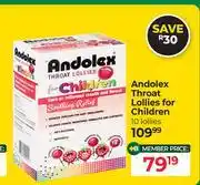 Dis-Chem Andolex Throat Lollies For Children-10 Lollies offer
