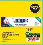 Dis-Chem Linctagon-C Broad Spectrum Relief-For 2 x 20 Effervescent offer
