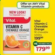 Dis-Chem Vital Vitamin C Chewable Orange-90 Chewable Tablets offer
