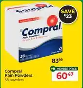 Dis-Chem Compral Pain Powders-38 Powders offer