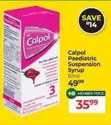 Dis-Chem Calpol Paediatric Suspension Syrup-50ml offer