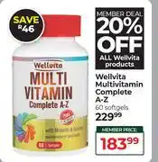Dis-Chem Wellvita Multivitamin Complete A-Z-60 Softgels offer