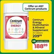 Dis-Chem Centrum Energy Multivitamin & Mineral Supplement-30 Tablets offer
