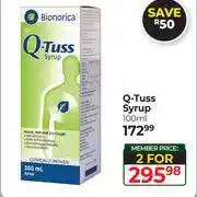 Dis-Chem Q-Tuss Syrup-For 2 x 100ml offer