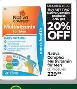 Dis-Chem Nativa Complex Multivitamin For Men-60 Capsules offer
