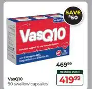 Dis-Chem VasQ10 90 Swallow Capsules offer