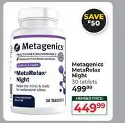 Dis-Chem Metagenics Meta Relax Night 30 Tablets offer