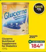Dis-Chem Glucerna Nutritional Supplement For Diabetics-400g offer