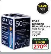 Dis-Chem Fora Diamond Blood Glucose Test Strip-For 2 x 50 Piece offer