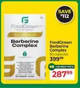 Dis-Chem FoodGrown Berberine Complex-60 Capsules offer