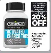 Dis-Chem Naturmade Activated Charcoal 125mg 120 Tablets offer