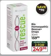 Dis-Chem Bio Homeopathic Rescue+ Drops-For 2 x 30ml offer