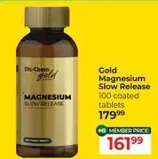 Dis-Chem Dis Chem Gold Magnesium Slow Release 100 Coated Tablets offer