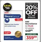 Dis-Chem MNI NeuroVance 60 Plus 10 Tablets offer