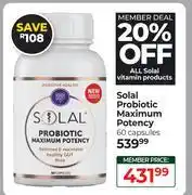 Dis-Chem Solal Probiotic Maximum Potency 60 Capsules offer
