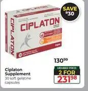Dis-Chem Ciplaton Supplement 30 Soft Gelatine Capsules-For 2 offer