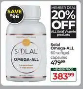 Dis-Chem Solal Omega All 60 Softgel Capsules offer