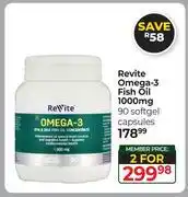 Dis-Chem Revite Omega-3 Fish Oil 1000mg 90 Softgel Capsules-For 2 offer