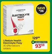 Dis-Chem Lifestyle Health Electrolyte Fizzy 30 Effervescent Tablets offer