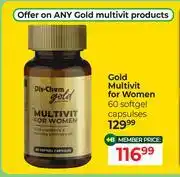 Dis-Chem Dis-Chem Gold Multivit For Women 60 Softgel Capsules offer