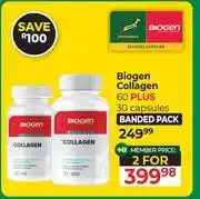 Dis-Chem Biogen Collagen 60 Plus 30 Capsules-For 2 offer