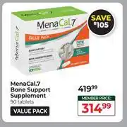 Dis-Chem Mena Cal.7 Bone Support Supplement 90 Tablets offer