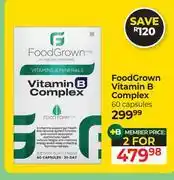Dis-Chem Food Grown Vitamin B Complex 60 Capsules-For 2 offer
