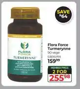 Dis-Chem Flora Force Turmerynne 90 Vege Capsules-For 2 offer
