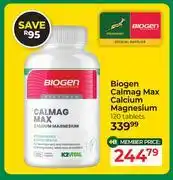Dis-Chem Biogen Calmag Max Calcium Magnesium 120 Tablets offer