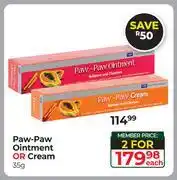Dis-Chem Paw Paw Ointment Or Cream-For 2 x 35g offer