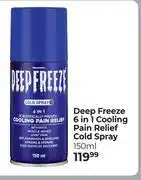 Dis-Chem Deep Freeze 6 In 1 Cooling Pain Relief Cold Spray-150ml offer