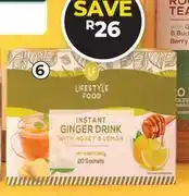 Dis-Chem Lifestyle Food Instant Ginger Drink With Honey & Lemon 20 Sachets offer
