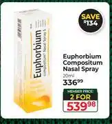 Dis-Chem Euphorbium Compositum Nasal Spray-For 2 x 20ml offer