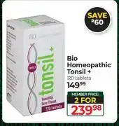 Dis-Chem Bio Homeopathic Tonsil + 120 Tablets-For 2 offer