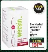 Dis-Chem Bio Herbal Wecsin + Powder-For 2 x 30g offer